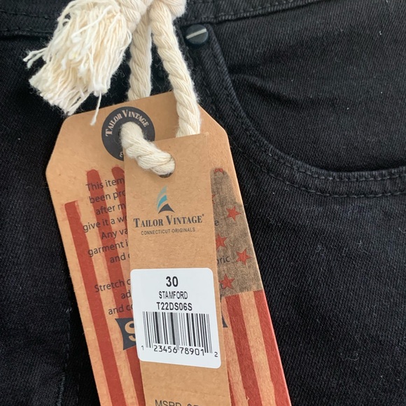 Tailor Vintage Black Denim Shorts NWT - Picture 6 of 8